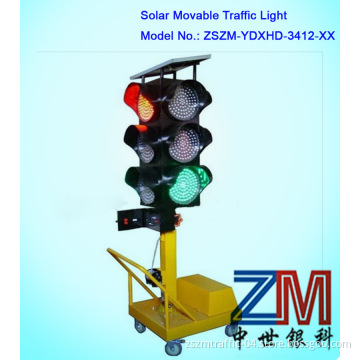Four Aspects Solar Strobe Movable Traffic Warning Light / Portable Traffic Light Flasher with Three Moudles